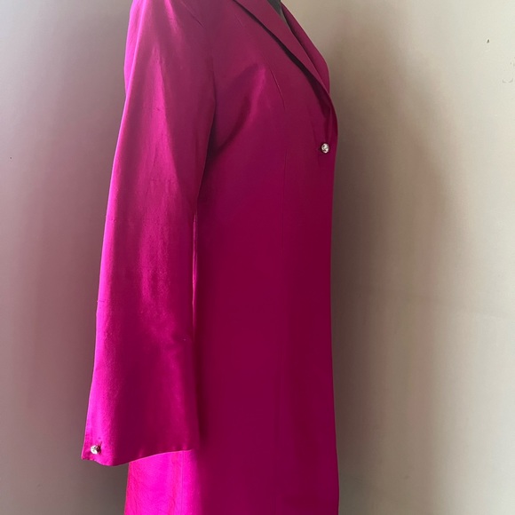 100% Raw Silk Designer Long Jacket - Picture 3 of 11